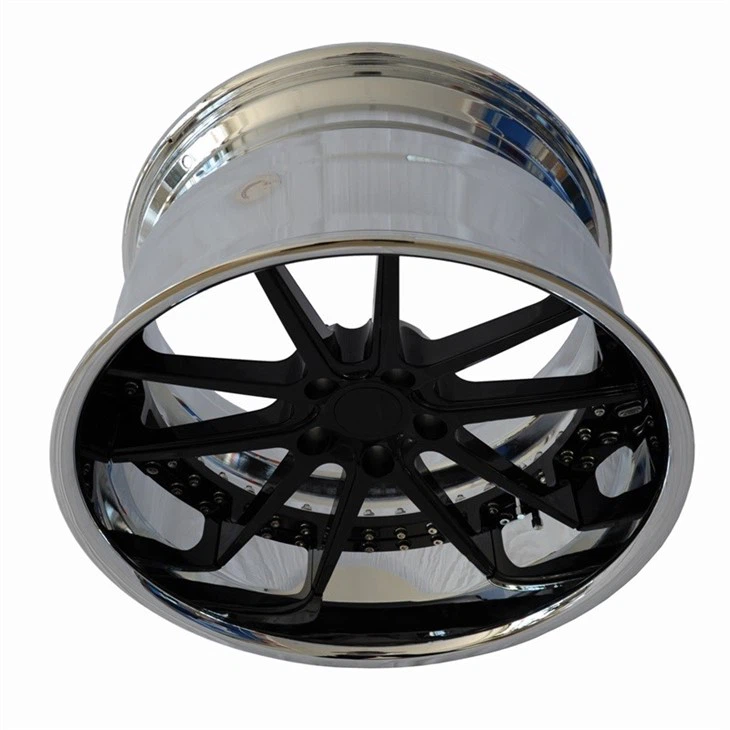 Alloy Wheel China 2 Slice 20inch Black Forged Car Rims